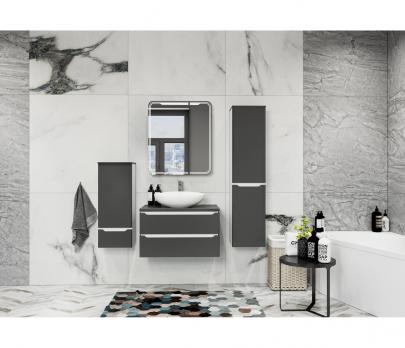 Зеркальный шкаф MIXLINE "ВИКТОРИЯ" 700*800 (ШВ) 2 ств,левый, сенсорный выкл, светодиодная подсветка