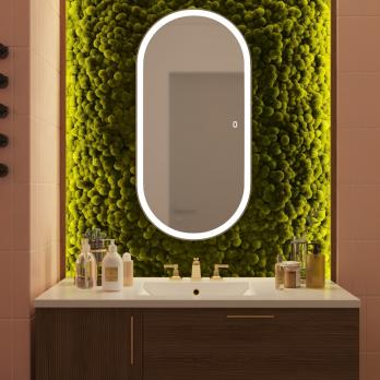 Зеркало MIXLINE "Виола" 500*1000 (ШВ) сенсорный выкл., светодиодная подсветка гор/верт крепеж