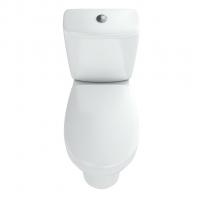 Унитаз-компакт "Рим" белый (гориз, нижн, сид. полип.м/лифт, 2-кн.арм. Oliv) (Rosa)