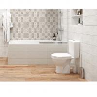 Унитаз-компакт "Рим" белый (гориз, нижн, сид. полип.м/лифт, 2-кн.арм. Oliv) (Rosa)