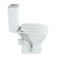 Унитаз-компакт "Рим" белый (гориз, нижн, сид. полип.м/лифт, 2-кн.арм. Oliv) (Rosa)
