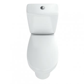 Унитаз-компакт "Рим" белый (гориз, нижн, сид. полип.м/лифт, 2-кн.арм. Oliv) (Rosa)