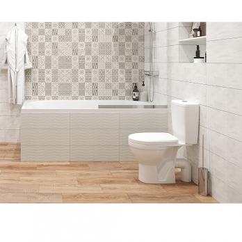 Унитаз-компакт "Рим" белый (гориз, нижн, сид. полип.м/лифт, 2-кн.арм. Oliv) (Rosa)