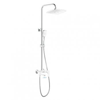 Душевая система 35к HB24505-8 HAIBA лейка "Тропический душ" БЕЛЫЙ/ХРОМ