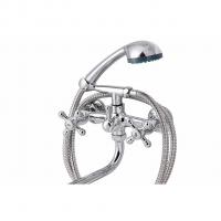 Смеситель для ванны и раковины 1/2 кер ПРОФСАН ПСМ-156-К89 "СТАНДАРТ А" эксцентрики "РУС",КРЕСТ ХРОМ