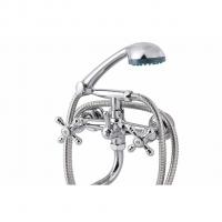 Смеситель для ванны и раковины 1/2 кер ПРОФСАН ПСМ-157-К89 "СТАНДАРТ А" эксцентрики"РУС", КРЕСТ ХРОМ