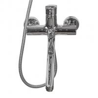 Смеситель для ванны и раковины 35к ПРОФСАН ПСМ-100-2 "ЭЛИТ" эксцентрики "ЕВРО", ХРОМ