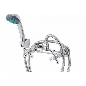 Смеситель для душа 1/2 кер ПРОФСАН ПСМ-109-К89 "ДУШ" См-ДшДНРШл, эксцентрики "РУС", ХРОМ