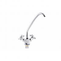 Смеситель для кухни 1/2 кер ПРОФСАН ПСМ-117-89 "СТАНДАРТ-Б" выс.пов.излив, б/подв, п/гайку ХРОМ