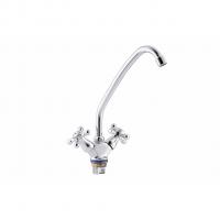 Смеситель для кухни 1/2 кер ПРОФСАН ПСМ-127-89 "СТАНДАРТ А" выс.пов.излив, б/подв, п/гайку ХРОМ