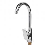 Смеситель для кухни 35к ПРОФСАН ПСМ-100-3 "ЭЛИТ" выс. пов. излив, п/гайку, ХРОМ