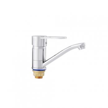 Смеситель для кухни 40к ПРОФСАН ПСМ-215-008 "ПЛЮС"  длин. пов. излив, п/гайку, без подводки ХРОМ