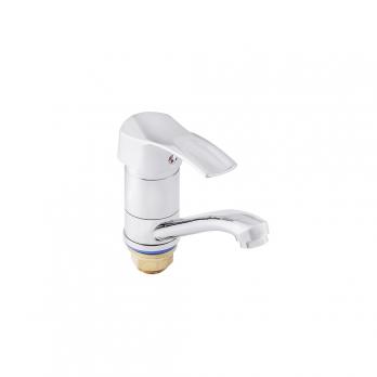 Смеситель для кухни 40к ПРОФСАН ПСМ-215-023 "ПЛЮС" длин. пов. излив, п/гайку, без подводки, ХРОМ