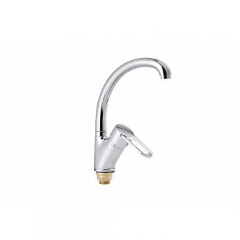 Смеситель для кухни 40к ПРОФСАН ПСМ-335-008 "ПЛЮС"  выс. пов. излив, п/гайку, без подводки, ХРОМ