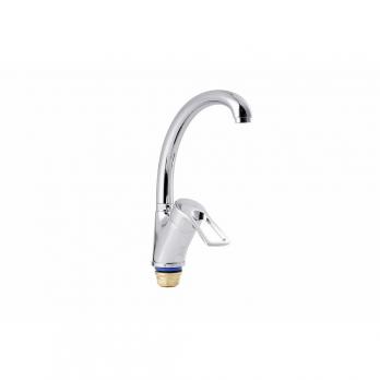 Смеситель для кухни 40к ПРОФСАН ПСМ-335-017 "ПЛЮС" выс. пов. изли, п/гайку, без подводки, ХРОМ