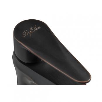 Смеситель для раковины 35к ПРОФСАН ПСМ-301-6 "STEEL BLACK" высокий, литой ЧЕРНЫЙ-БРОНЗА