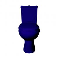 Унитаз-компакт "Ирида" синий (гориз, нижн, сид, арм) (Ст.Оскол)