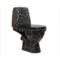 Унитаз-компакт "Премьер" черный кракелюр (гориз, нижн, сид. полип., 2-кн.арм) (Rosa)