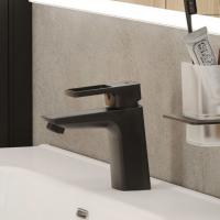 Смеситель для раковины 35к IDDIS BILBL00i01 "Bild" литой, ЧЕРНЫЙ матовый