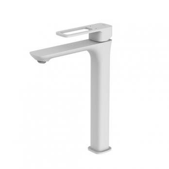 Смеситель для раковины 35к IDDIS SLIWT01i01 "Slide" литой, высокий, БЕЛЫЙ матовый