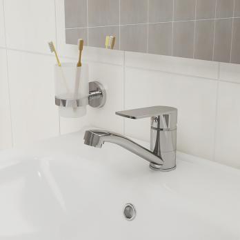 Смеситель для раковины 35к Milardo HELSBR0M01 "Helic" длин. пов. излив  ХРОМ