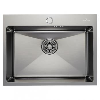 Мойка настол.монтаж 60х45 (3,0) вып 3 1/2  MIXLINE PRO 22см с сифоном (сатин)