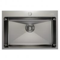 Мойка настол.монтаж 65х45 (3,0) вып 3 1/2  MIXLINE PRO 22см с сифоном (сатин)