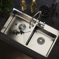 Мойка настол.монтаж 72х40 (3,0) 2-х ЧАШЕВАЯ вып 3 1/2  MIXLINE PRO 22см с сифоном (сатин)