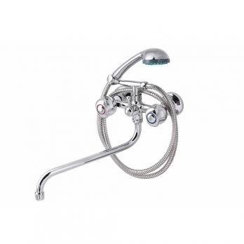 Смеситель для ванны и раковины 1/2 кер ПРОФСАН ПСМ-157-48 "ЕВРО", эксцентрики "ЕВРО", ХРОМ