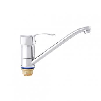 Смеситель для кухни 40к ПРОФСАН ПСМ-425-023 "ПЛЮС" длин. пов. излив, б/подводки,  ХРОМ