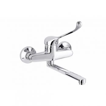 Смеситель для раковины наст 40к ПРОФСАН ПСМ-508-055 "МЕДИК" эксц. "РУС" медицинский. ХРОМ