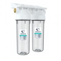 Фильтр магистральный 1/2'' KSBP DUO двойной для хол. воды прозр. 10" UNICORN (KSBP_1/2_DUO)