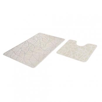 Набор ковриков д/ванной  Shahintex PP 60*100+60*50 кремовый (01)