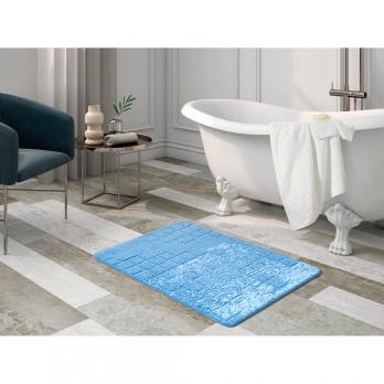 Коврик д/ванной Shahintex Vintage  60*100 синий (01)