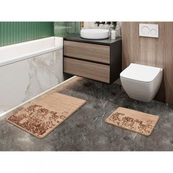 Набор ковриков д/ванной Shahintex Vintage  60*100+60*50 бисквитный (01)