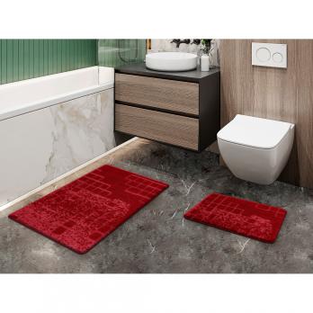 Набор ковриков д/ванной Shahintex Vintage  60*100+60*50 вишневый (01)