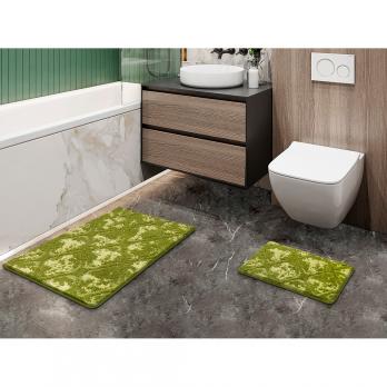 Набор ковриков д/ванной Shahintex Vintage  60*100+60*50 зеленый (02)