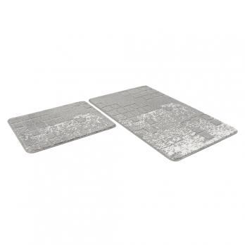 Набор ковриков д/ванной Shahintex Vintage  60*100+60*50 серый (01)