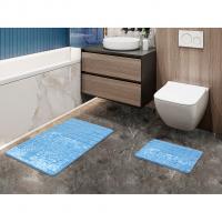 Набор ковриков д/ванной Shahintex Vintage  60*100+60*50 синий (01)