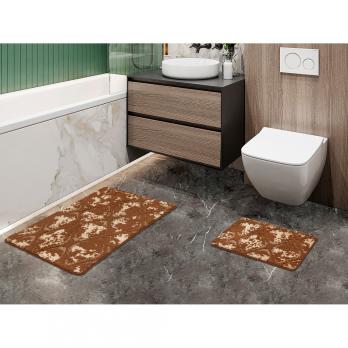 Набор ковриков д/ванной Shahintex Vintage  60*100+60*50 шоколадный (02)
