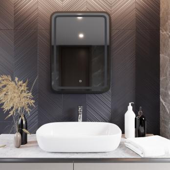 Зеркало MIXLINE "Мальта-лофт" 600*800 (ШВ) сенсорный выключатель, пластиковая рама