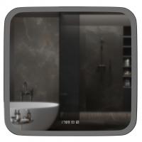 Зеркало MIXLINE "Стив-3" 700*685 (ШВ) сенсорный выключатель, часы + подогрев