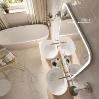 Зеркало MIXLINE "Стив-6" 800*680 (ШВ) сенсорный выключатель, часы, термометр, Bluetooth +подогрев