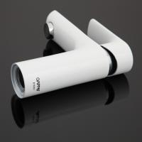 Смеситель для раковины 35к G1048 GAPPO литой, п/гайку, БЕЛЫЙ-ХРОМ