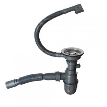 Мойка подст.монтаж 45х42 (3,0) вып 3 1/2  MIXLINE PRO 20см с сифоном (сатин)