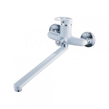 Смеситель для ванны и раковины 35к CN2213-8 CRON L-излив 350 мм, БЕЛЫЙ