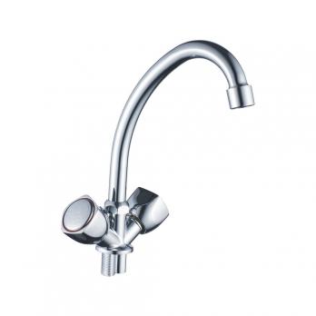 Смеситель для кухни 1/2 кер CN4009-2 CRON высокий пов. излив, п/гайку, ХРОМ
