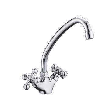 Смеситель для кухни 1/2 кер CN4019-2 CRON высокий пов. излив, ХРОМ