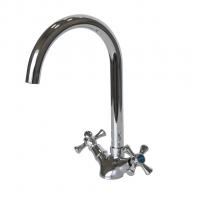 Смеситель для кухни 1/2 кер CN4242-2 CRON высокий пов. излив, п/гайку, ХРОМ