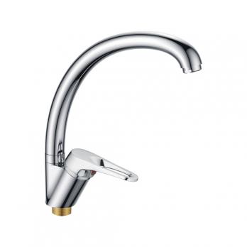 Смеситель для кухни 35к CN4113-2 CRON высокий пов. излив,  п/гайку, ХРОМ